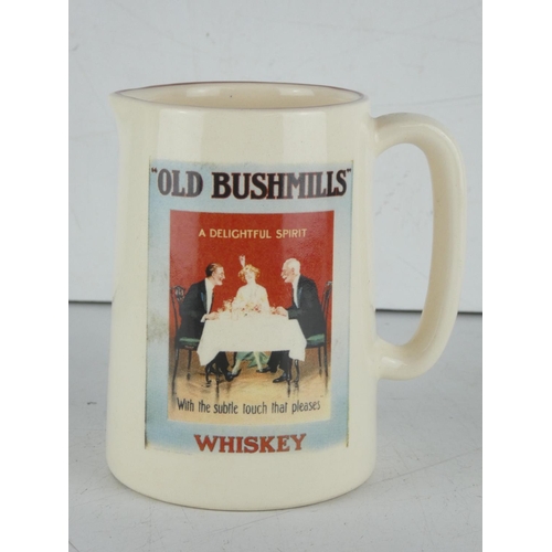 196 - A vintage Diamond Print & Ceramics Staffordshire 'Old Bushmills Whiskey' pub jug.