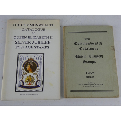 210 - Two interesting stamp collectors books - The Commonwealth Catalogue - Queen Elizabeth Stamps 1959 ed... 