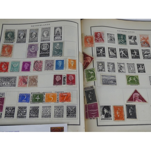 211 - A vintage Stanley Gibbons Trident Stamp Album and contents, a Modern Postage Stamp Album and content... 