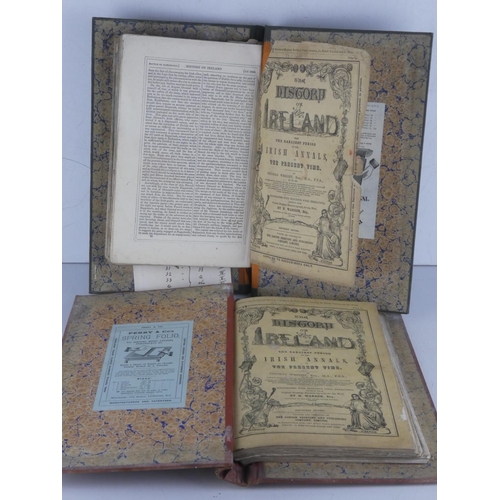 226 - Two vintage folders 'The History of Ireland from the Earliest Period of the Irish Annals to the Pres... 