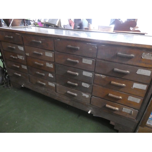 227 - A stunning vintage haberdashery shop counter with wooden drawers.