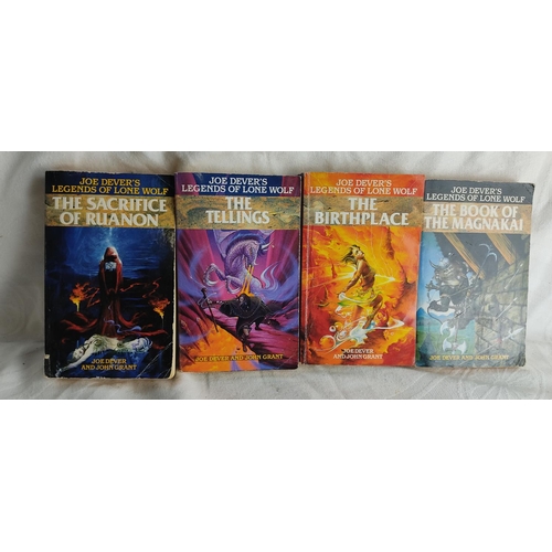 273 - Four vintage books - Joe Dever's Legends of Lone Wolf - The Sacrifice of Ruanon, The Tellings, The B... 