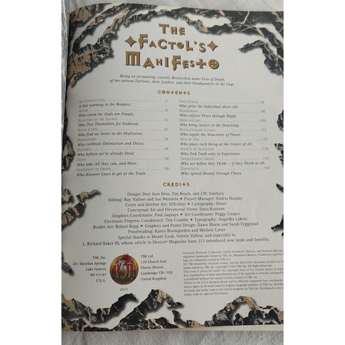 290 - An Advanced Dungeons & Dragons The Factol's Manifest book.