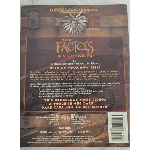 290 - An Advanced Dungeons & Dragons The Factol's Manifest book.