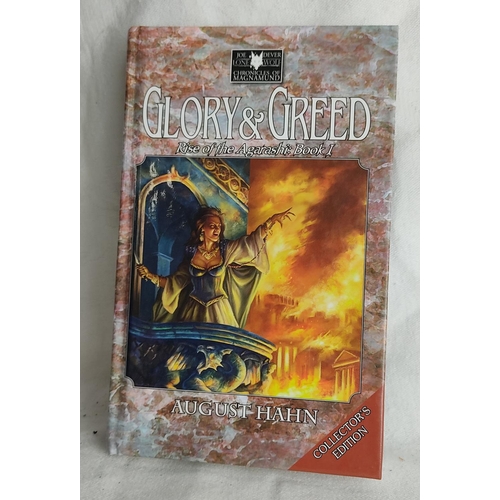 298 - A collectors edition 'Glory & Greed - Rise of the Agarashi  - Book One' by August Hahn.