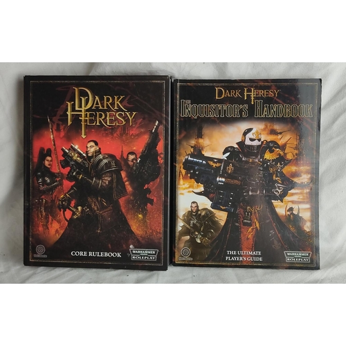 302 - Two Warhammer Dark Heresy books 'Core Rulebook' and 'The Inquisitor's Handbook'.