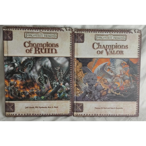 322 - Two Dungeons & Dragons Campaign Supplement Forgotten Realms - Champions of Ruin and Champions of Val... 