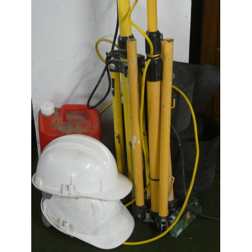 338 - 2 sets of work lights, helmets & more.