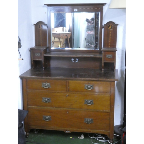 345 - An antique mirror back dressing table.