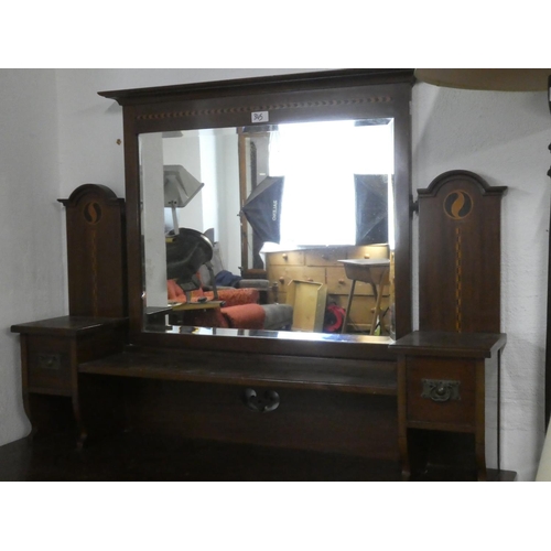 345 - An antique mirror back dressing table.