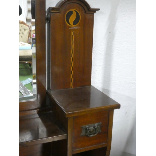 345 - An antique mirror back dressing table.