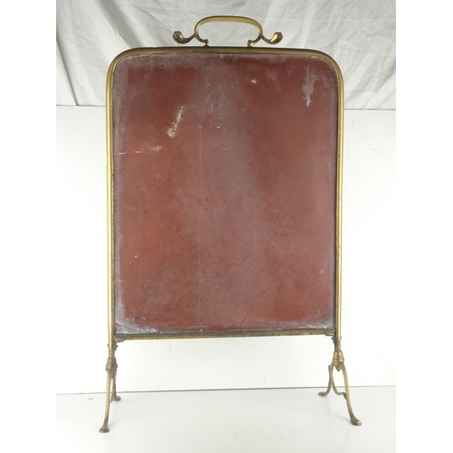 355 - A decorative hand painted antique fire screen.