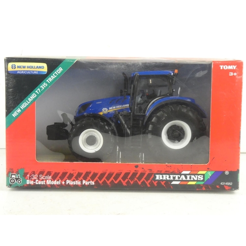 396 - A boxed Britains New Holland T7 315 model tractor.