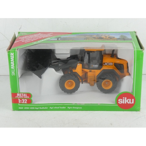 399 - A boxed Siku 3663 JCB 4355 Agri Wheel Loader model Tractor.