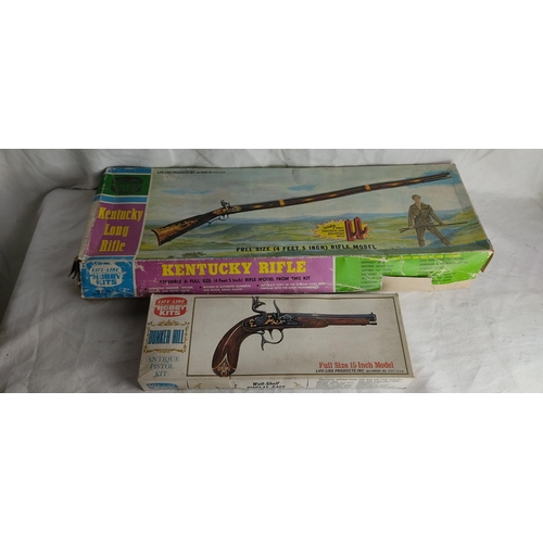 402 - 2 boxed model kits, 'Kentucky Rifle' & 'Antique Pistol Kit'.