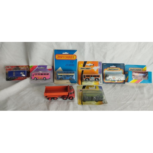 434 - A collection of 8 diecast cars, to include 7 in original blister packs, by Matchbox, Corgi & more.