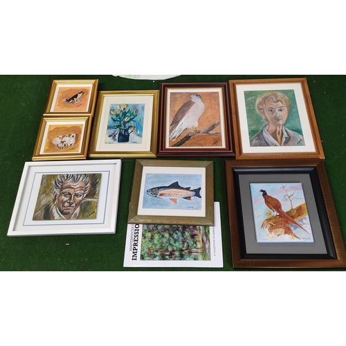 454 - A collection of original paintings by artist Barbara Laverty.