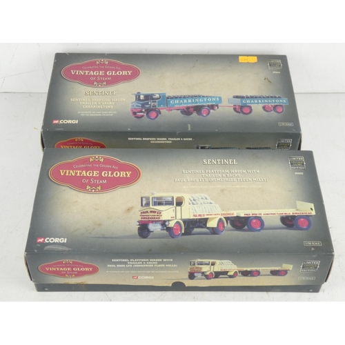 464 - Two boxed Corgi limited edition sets - Celebrating the Golden Age - Vintage Glory of Steam - Sentine... 