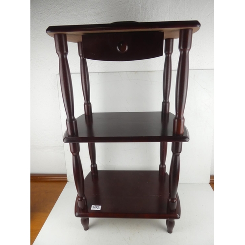 472 - A mahogany hall table with drawer.