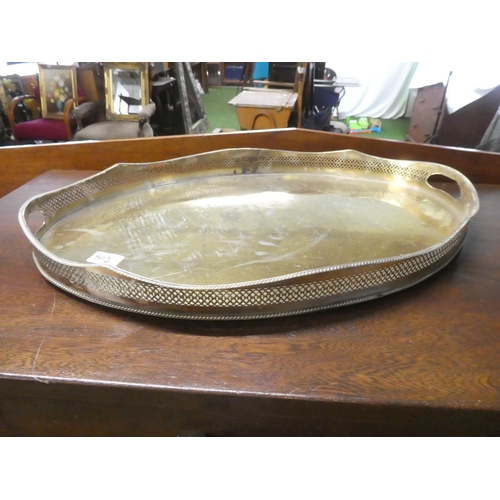 502 - A stunning large two handled EPNS serving tray.