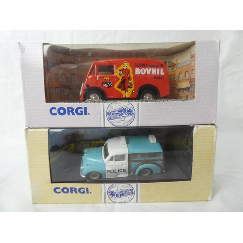 102 - A boxed Corgi 99801 Morris J van and a boxed Corgi 96870 Morris Minor traveller.