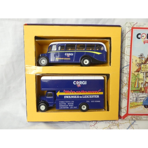 105 - A boxed Corgi Collectors Club set to celebrate the move of Corgi Toys from Swansea to Leicester.