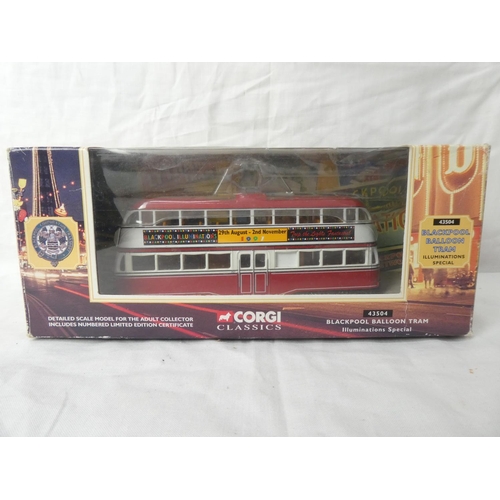 111 - A boxed Corgi Classics - 43504 - Blackpool Balloon Tram - Illuminations Special.