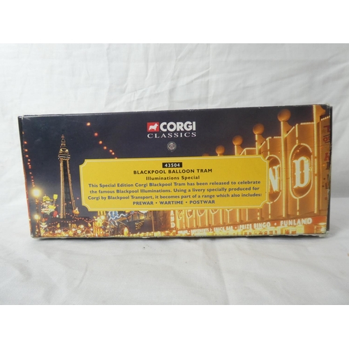 111 - A boxed Corgi Classics - 43504 - Blackpool Balloon Tram - Illuminations Special.