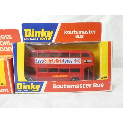 112 - Two vintage boxed Dinky die-cast toys - Princess 2200HL Saloon and Routemaster Bus.