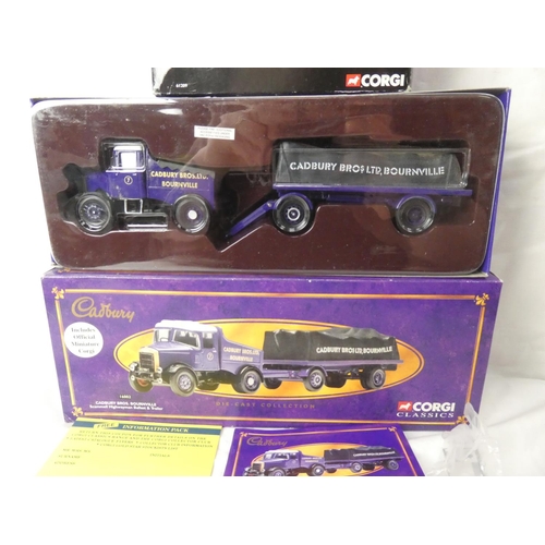 114 - A boxed Corgi Classics 16002 Cadbury Bros. Bournville - Scammell Highwayman Ballast & Trailer and a ... 