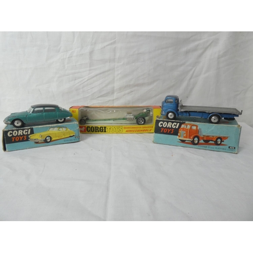 117 - Three vintage boxed Corgi toy vehicles - 162 Whizzwheels Quatermaster Dragster, 454 Commer (5 ton) p... 