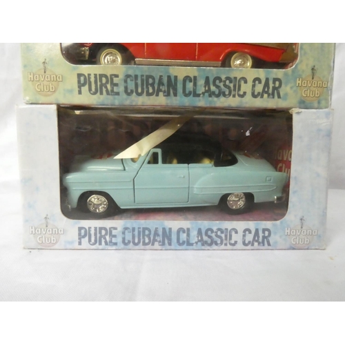 133 - Two boxed Havana Club collectors toy cars.