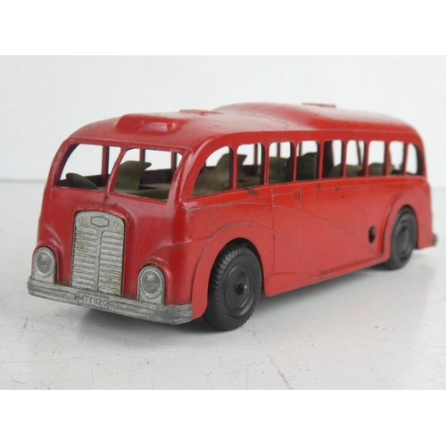 25 - A vintage diecast Mettoy 820 red clockwork bus.