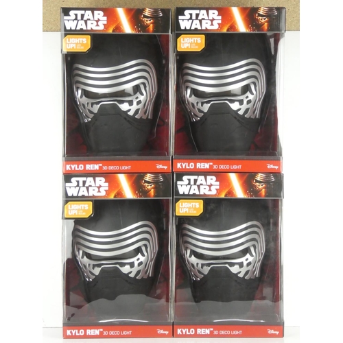 33 - 4 boxed Disney Star Wars Kylo Ren 3D deco lights.