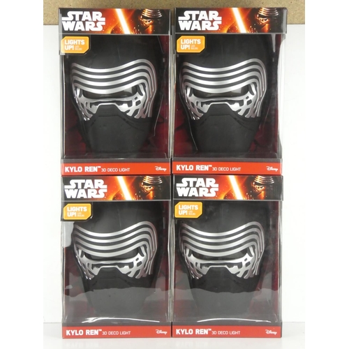 35 - 4 boxed Disney Star Wars Kylo Ren 3D deco lights.