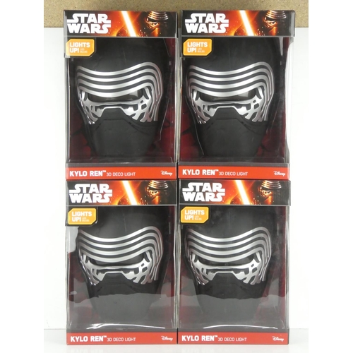 37 - 4 boxed Disney Star Wars Kylo Ren 3D deco lights.