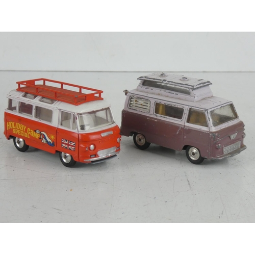 43 - 2 vintage diecast Corgi Cars, 'Ford Thames Caravan' & 'Commer Bus 2500 series'.