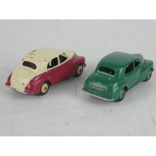 45 - 2 vintage Dinky/ Meccano Ltd Morris Oxford cars.