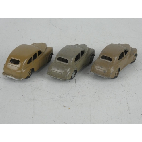 50 - 3 vintage Dinky/ Meccano Ltd cars, to include Vanguard & Morris Oxford.