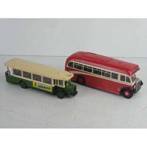 77 - A vintage handmade wooden coach & Solido 1934 Renault Autobus.