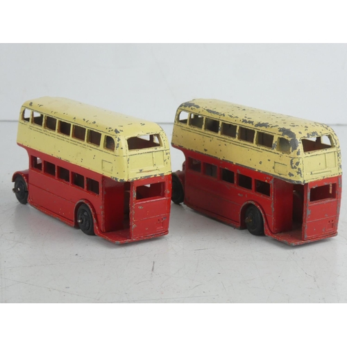 80 - 2 vintage Dinky/ Meccano Ltd Double Decker buses.