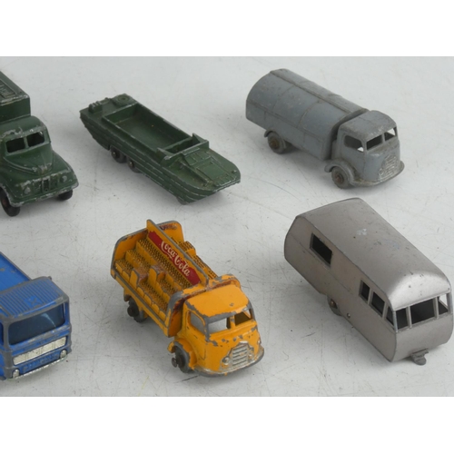 86 - A collection of 10 vintage diecast toy collectable cars to include Lesney and more.