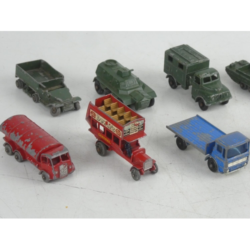 86 - A collection of 10 vintage diecast toy collectable cars to include Lesney and more.