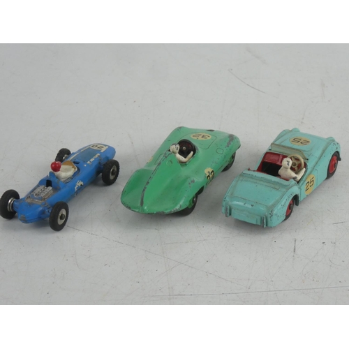 87 - 3 vintage Dinky/ Meccano Ltd cars to include Connaught, Triumph TR2 &Cooper Racing Car.