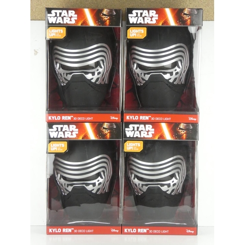 96 - 4 boxed Disney Star Wars Kylo Ren 3D deco lights.