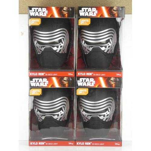 97 - 4 boxed Disney Star Wars Kylo Ren 3D deco lights.