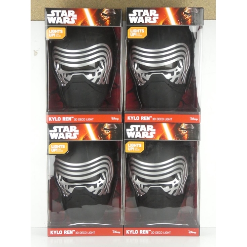 98 - 4 boxed Disney Star Wars Kylo Ren 3D deco lights.