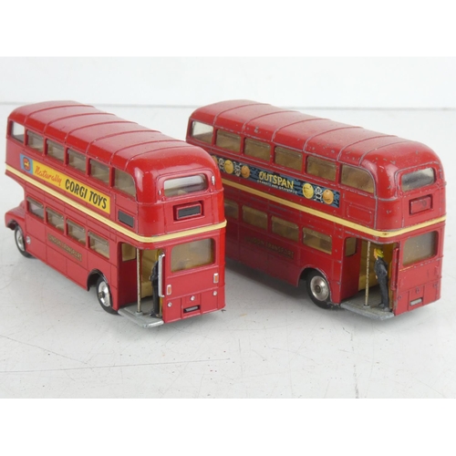 510 - Two Corgi Toys 'London Transport' Routemaster buses.