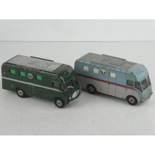 523 - Two vintage Dinky Supertoys TV mobile control room 967 coaches.