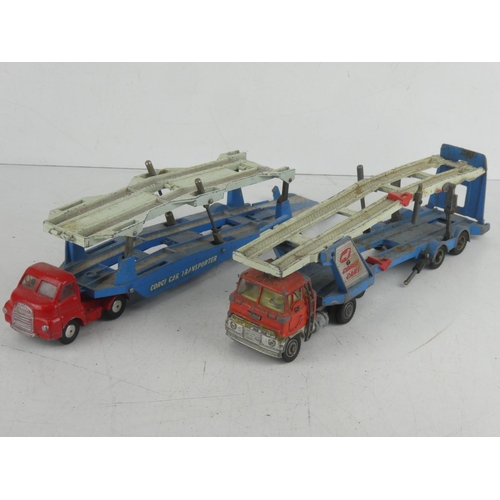 528 - Two vintage Corgi car transporters - Carrimore mark IV transporter and Carrimore transporter'.